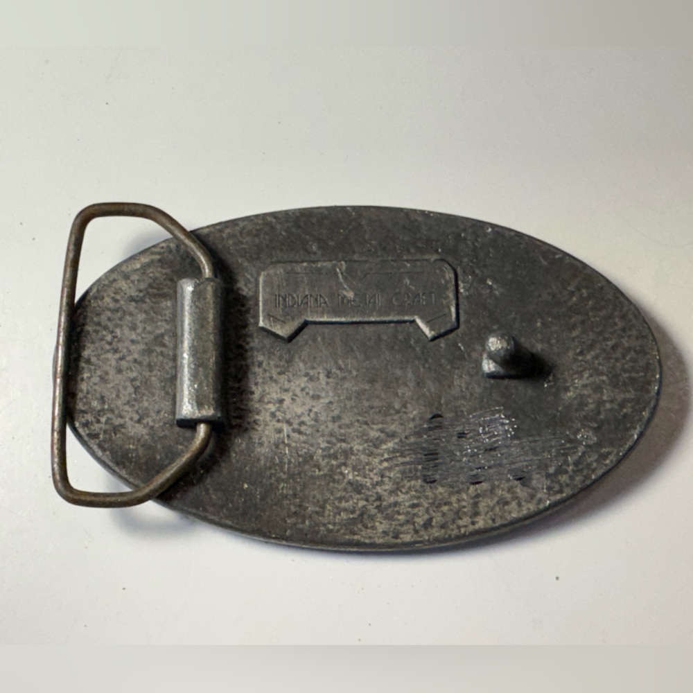 Vintage 1970s Capitol Records Rock Men’s Indiana Metal Craft Belt Buckle RARE - Picture 2 of 6